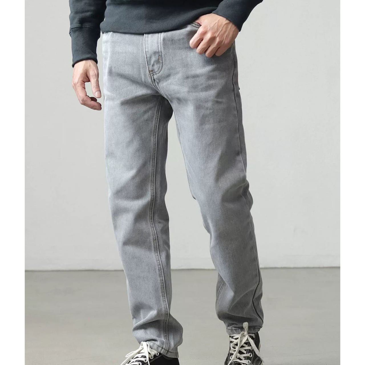 レギュラーフィット ストレート ミッドライズパンツ 00175