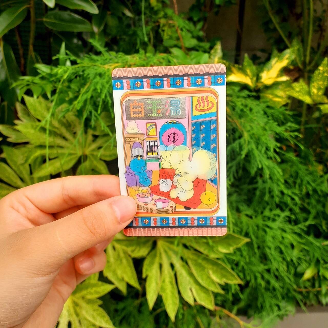 市村ゆり『白玉湯・湯上り』 | うごく！ステッカー屋さん