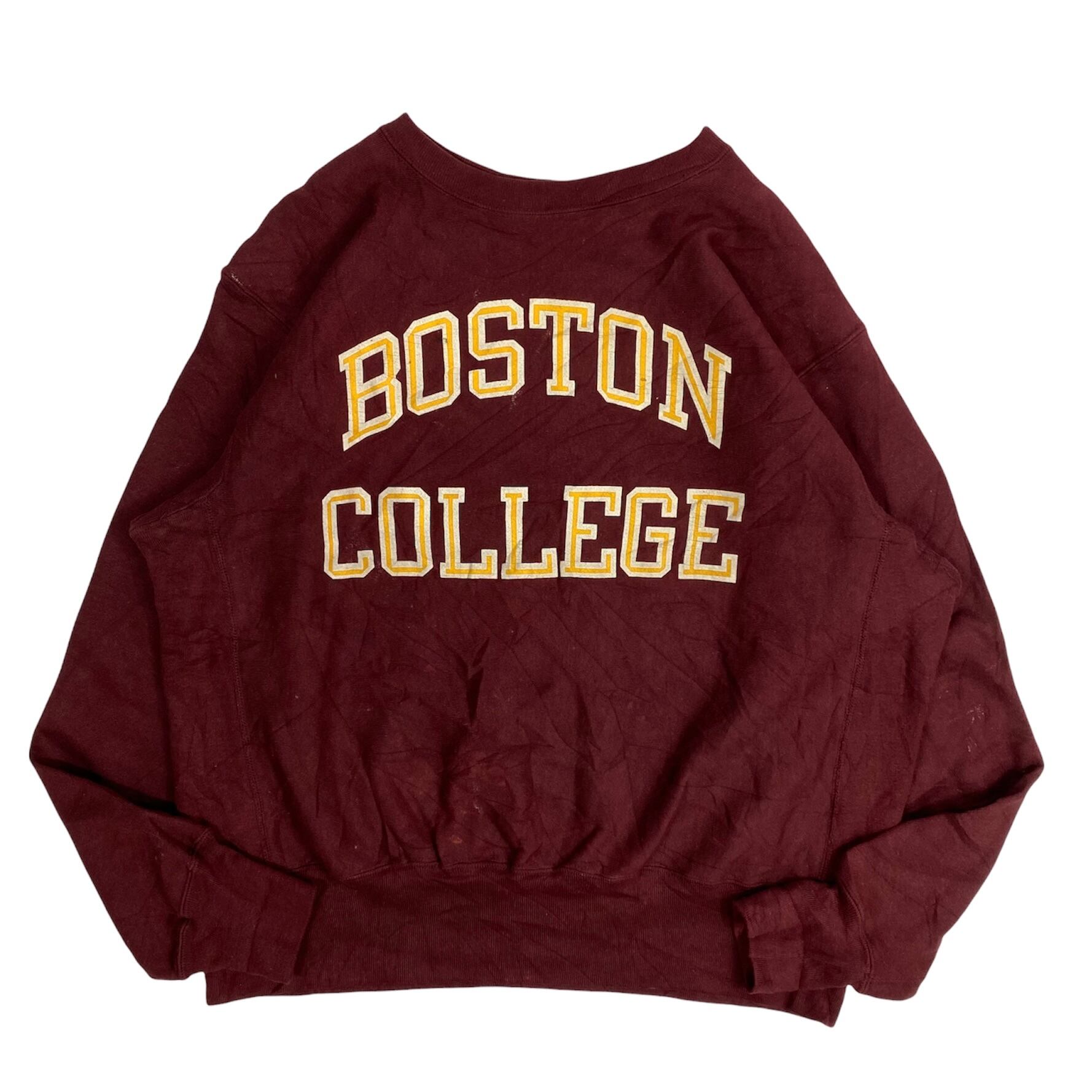 リバースウィーブ  BOSTON  COLLEGE スウェット　刺繍