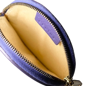 CELINE 2-tone leather round coin purse