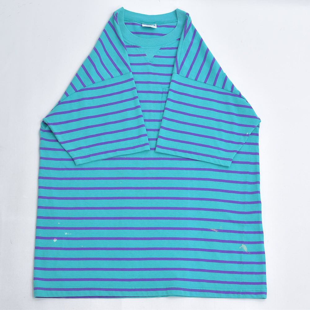 90～00s CHEETAH ポケット付き ボーダー Tシャツ 半袖 コットン