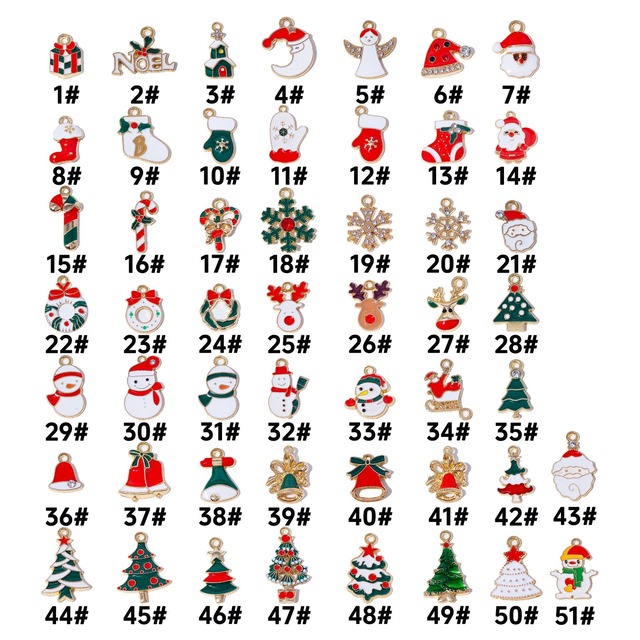 50種類のクリスマスアクリルストラップ材料