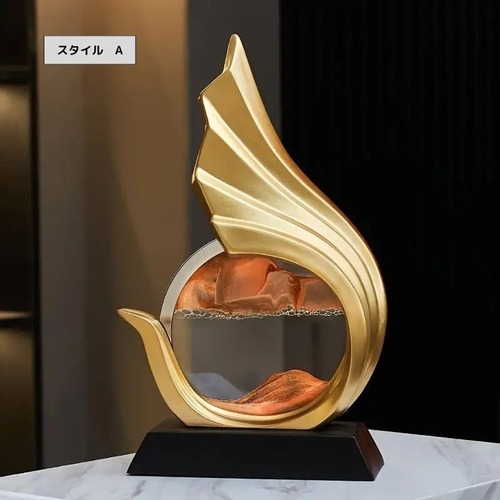 動く砂のアート　置物　置き物　流砂絵　砂絵　砂　流れる　サンドアート　3D　装飾品　家の装飾　装飾　インテリア　おしゃれ　面白い　癒し　風景　ガラス　サイエンス雑貨　ガラスのアートワーク　部屋の装飾　ホームデコレーション