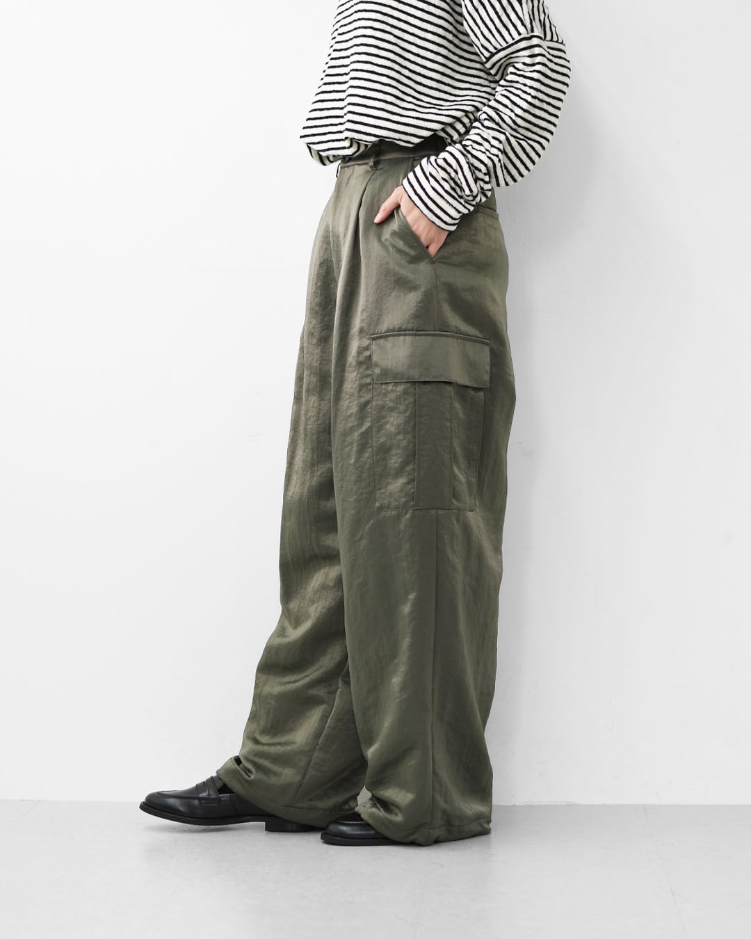 MICA&DEAL [マイカアンドディール] satin cargo pt [0125403346
