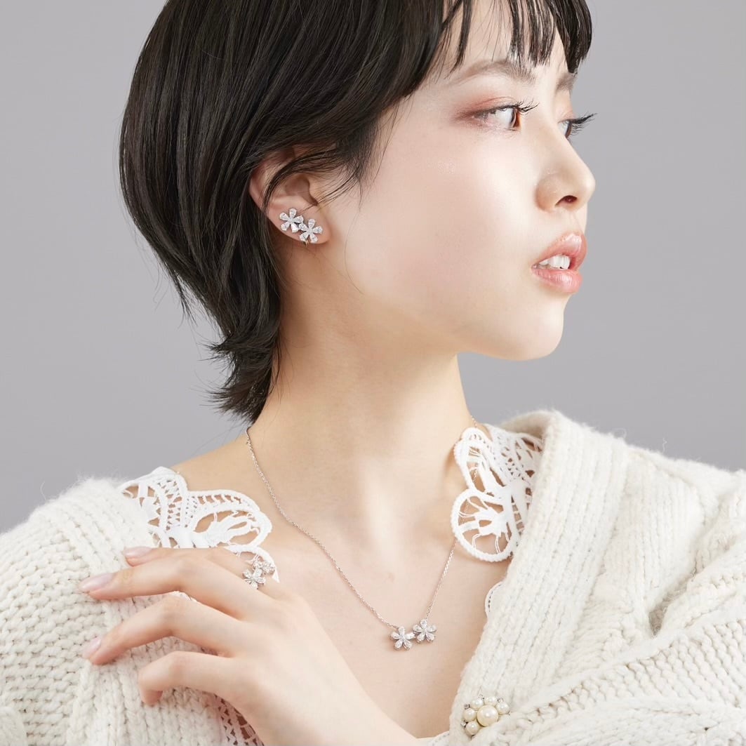 Fiore】High carbon diamond necklace | LATUA STELLA