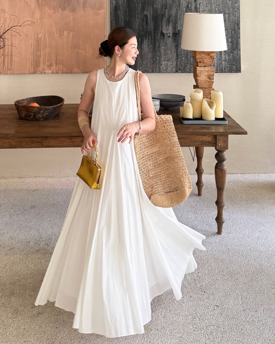 コットンフレアワンピース S25505