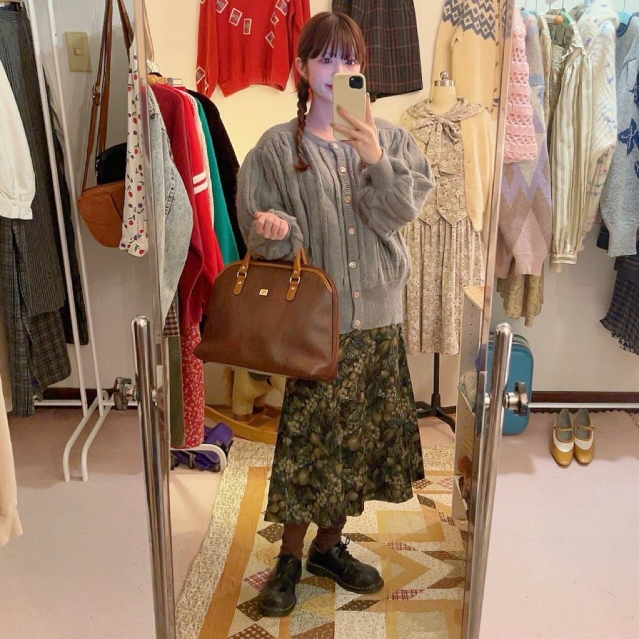 dark red paisley boston bag