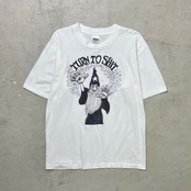 90年代 USA製 TURN TO SHIT WIZARD プリントTシャツ アート メンズL 