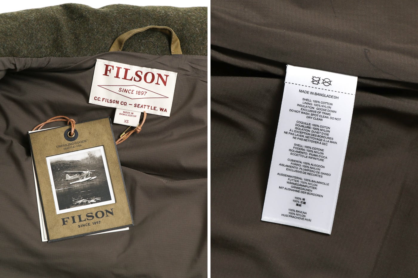 FILSON フィルソン 20070978 DARK TAN ダウンクルーザーベスト