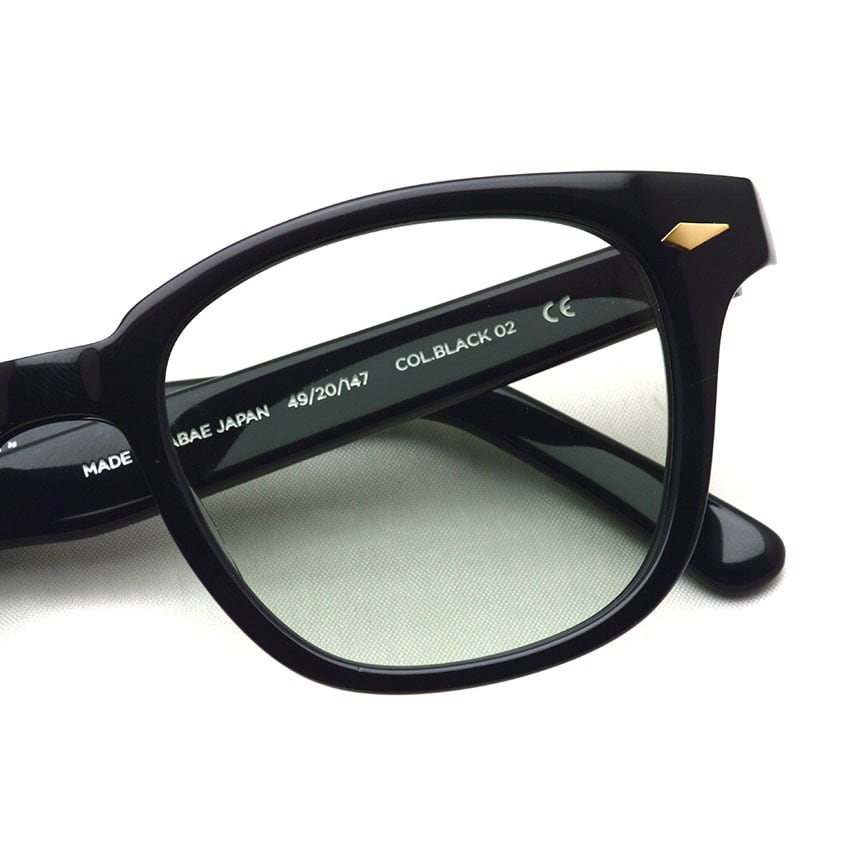 NOCHINO OPTICAL / SANSUI / #2 GLOSS BLACK - GREY GREEN to D.GREY ブラック -  ライトグレーグリーン→ダークグレー 調光レンズ ウェリントン サングラス ノチノオプティカル