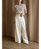 beige floral popcorn tops-4840-8