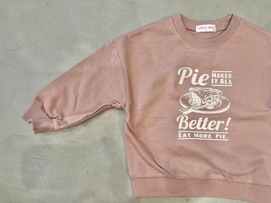 【APPLE MINT】Pieライトスウェット 80~120cm くすみピンク 241239