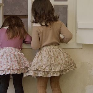 春レースフリルリブTシャツ3色