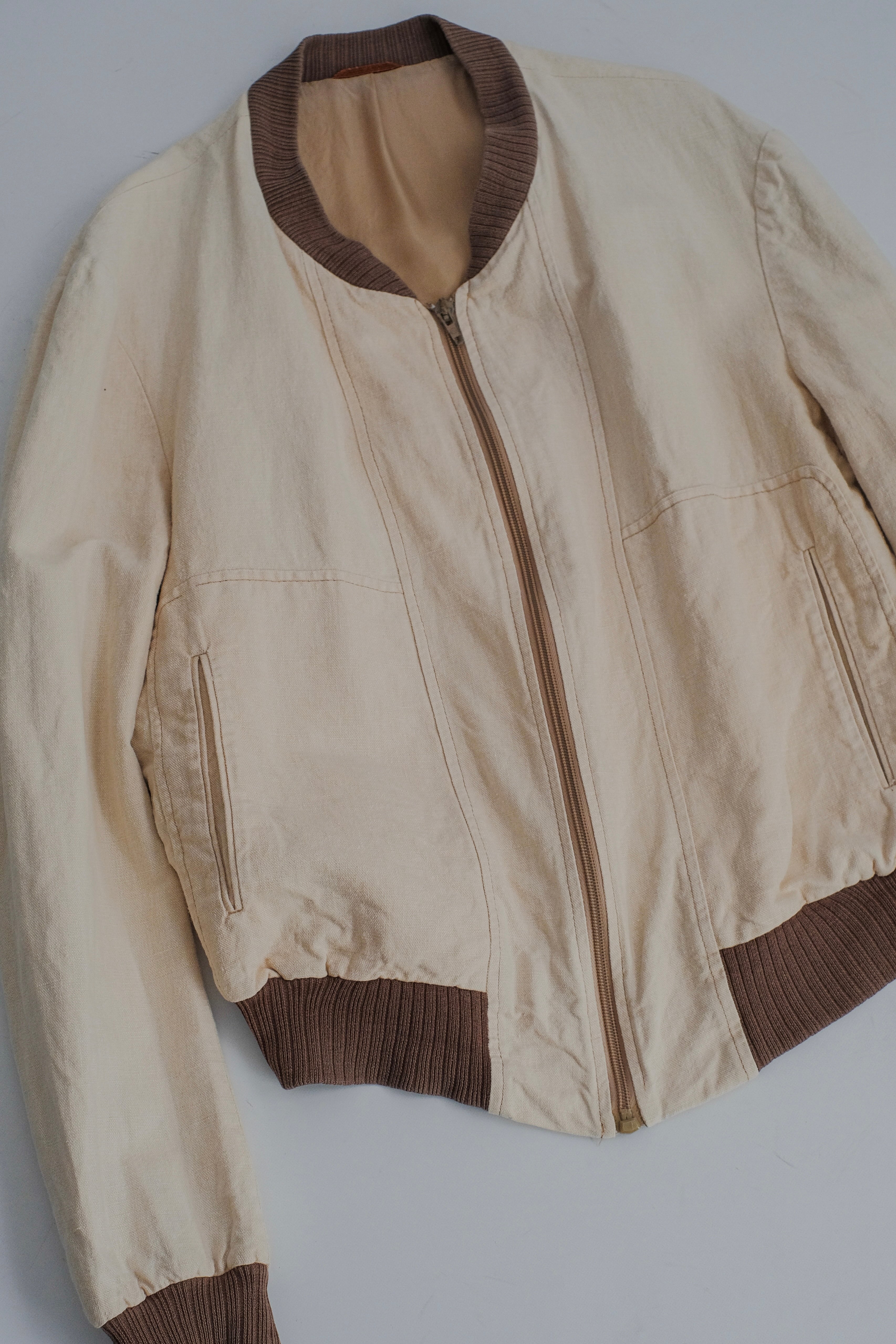 1980s italy made linen blouson