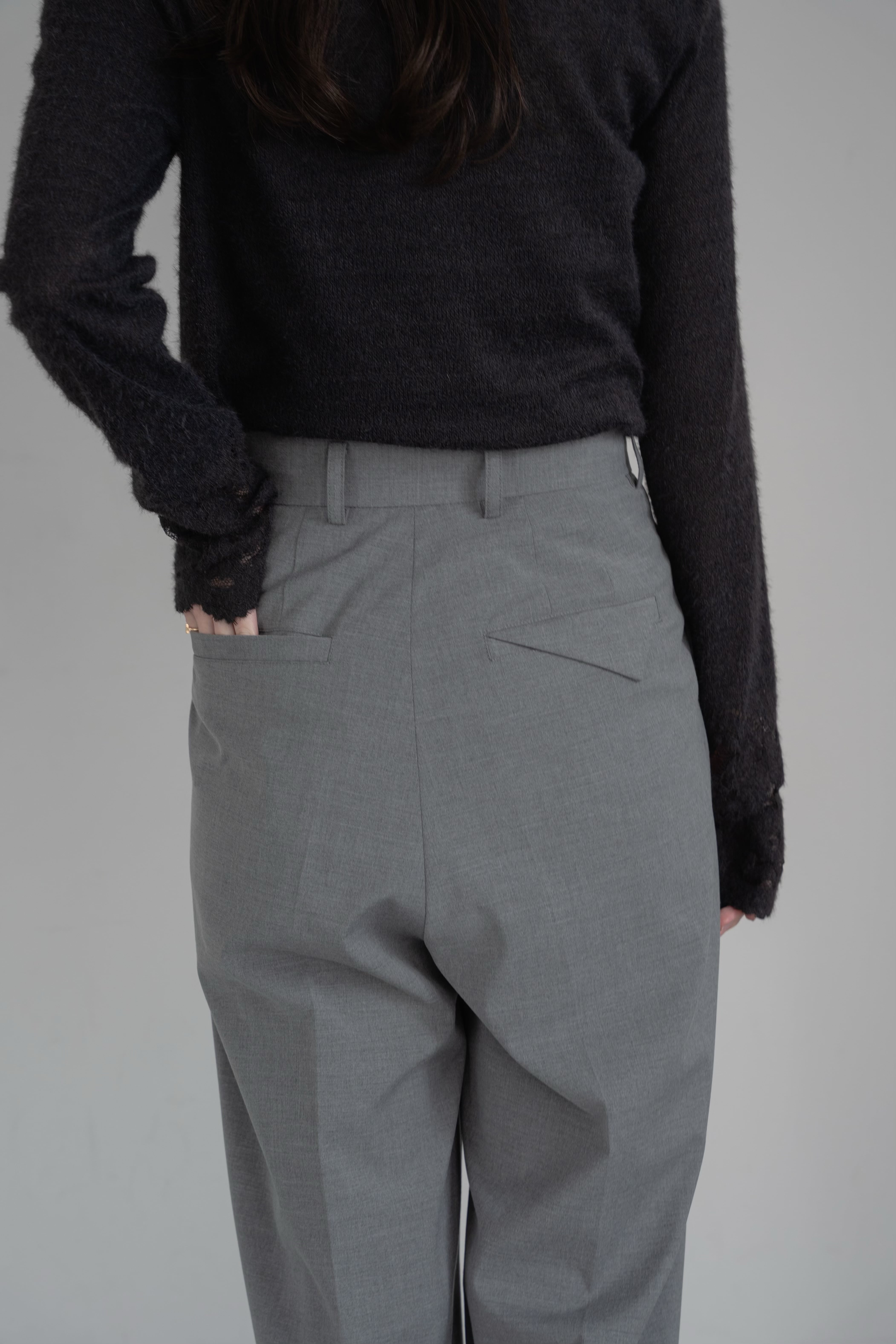 shell button slacks pants | philme