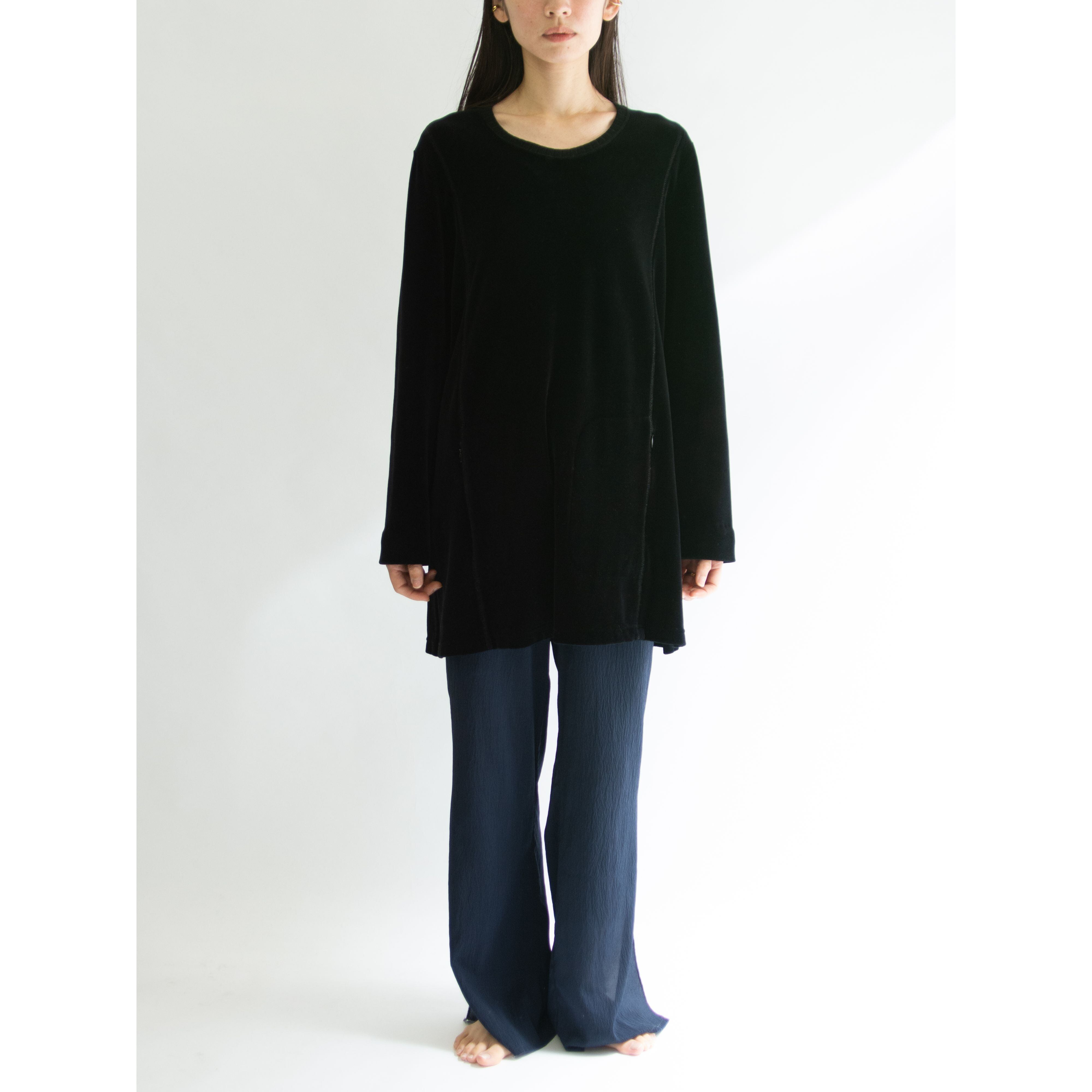 【SONIA RYKIEL】Made in France Cotton-Viscose-Nylon Velour Pullover（ソニアリキエル フランス製 ベロアトップス プルオーバー）