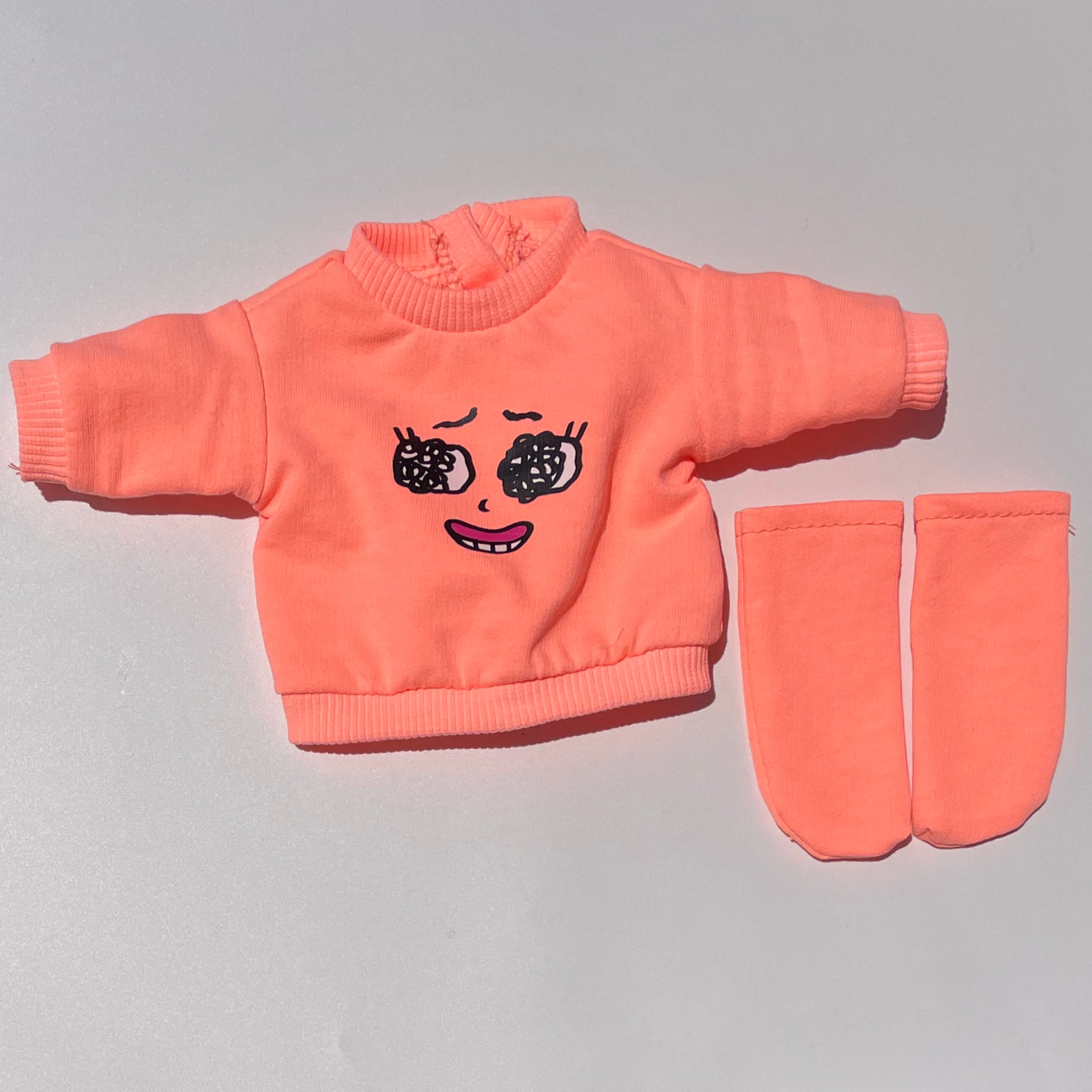お人形服) FACE.MTM＋SOCKS SET / ORANGE | RYOKKUMi.りょくみ/韓国子供服