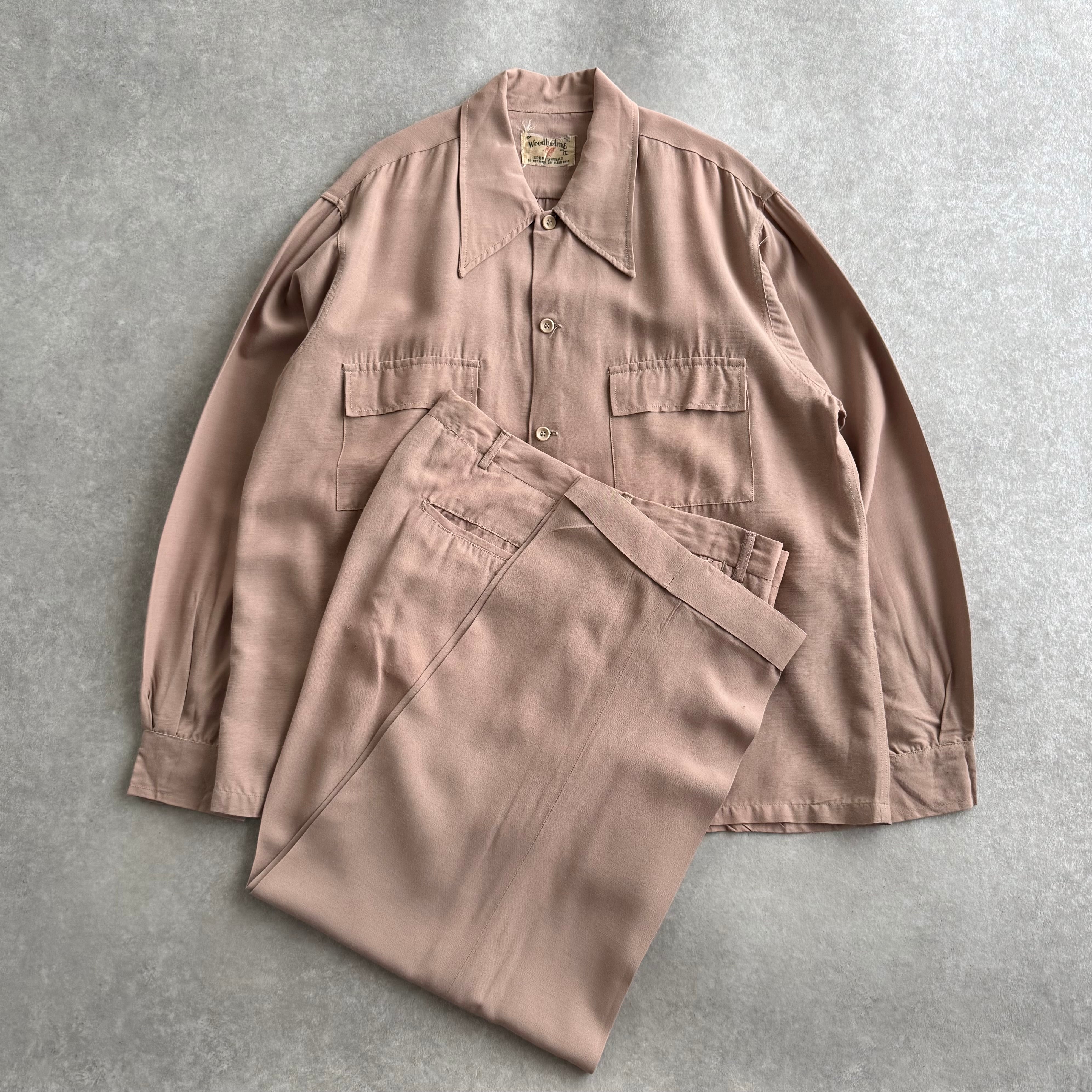 50s Rayon Gabardine Slacks 