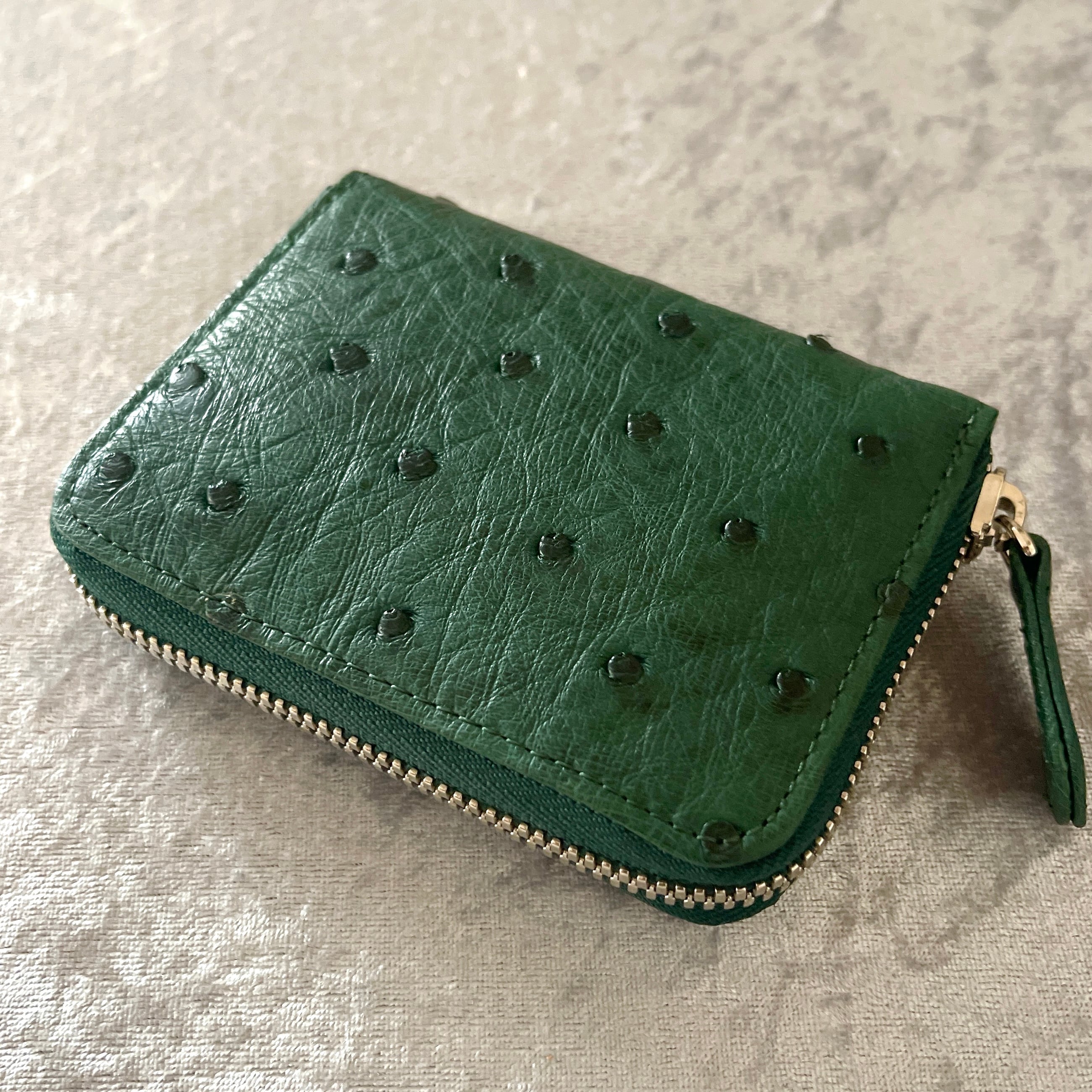 スモールクロコダイル（ポロサス）L字ファスナーウォレット パープル