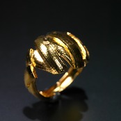 【１点もの】ニラ スプールカーブリング ゴールド