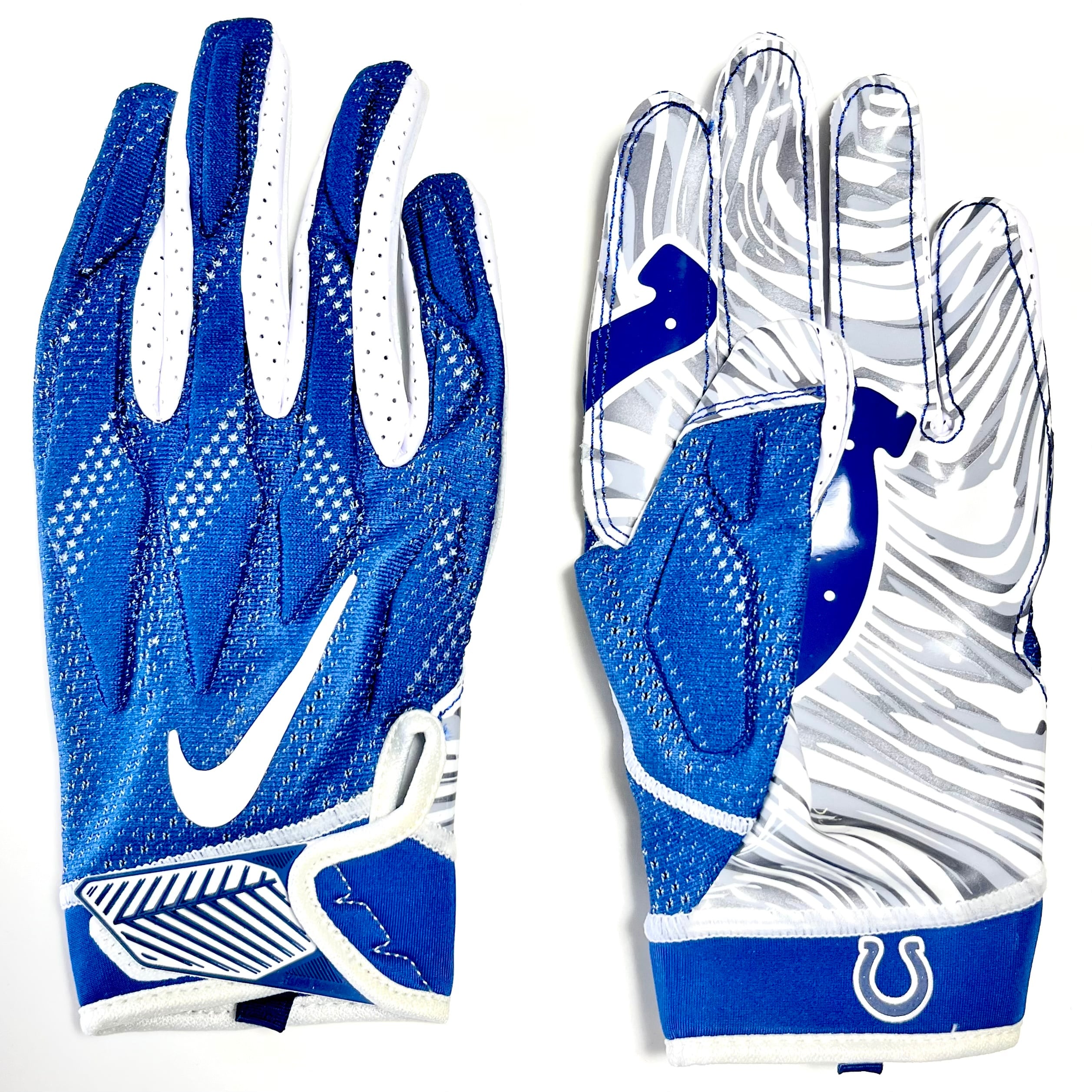 アメフト NIKE SUPERBAD 4 グローブ コルツ  Lサイズ【新品】 NIKE SUPERBAD 4.0 コルツ COLTS アメフト グローブ L | END ZONE