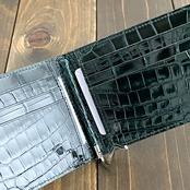 クロコダイル 無双 マネークリップ ダーク グリーン