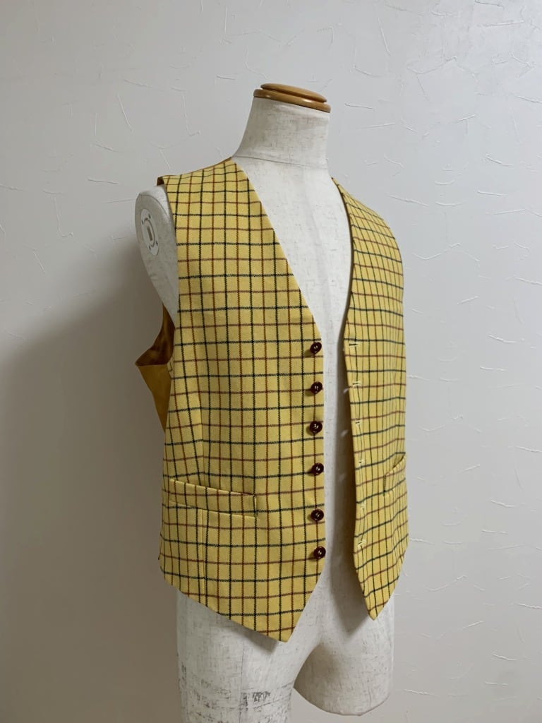 1990's Check Pattern Dress Vest