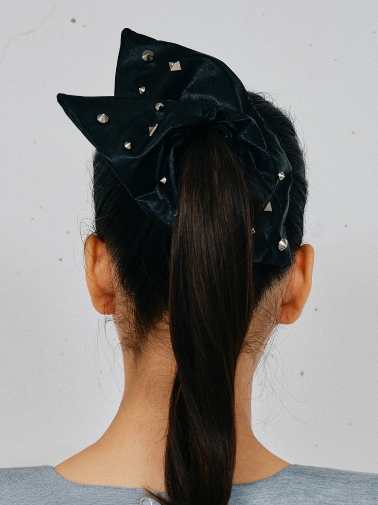 heyep へイップ  / Faux Leather Studded Scrunchie - 1