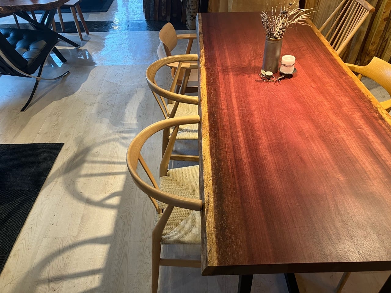 パープルハート_2250×850×50_青山店_テーブル天板/一枚板 221665