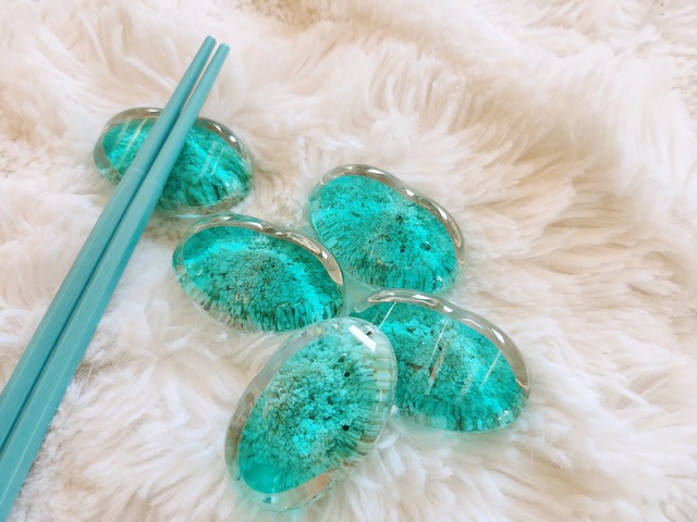 483.オーシャンレジンアート 箸置き(砂浜入り)