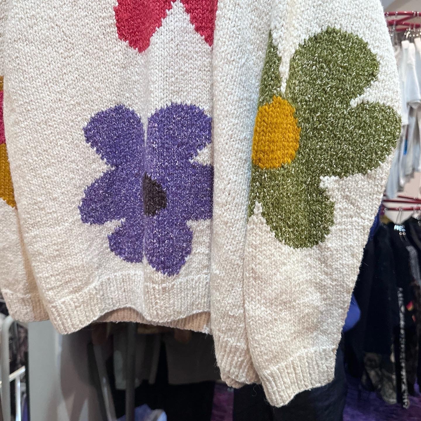 90's Ecuador Knit Flower Sweater エクアドル ニット お花 90's Ecuador Knit Flower Sweater エクアドル ニット お花