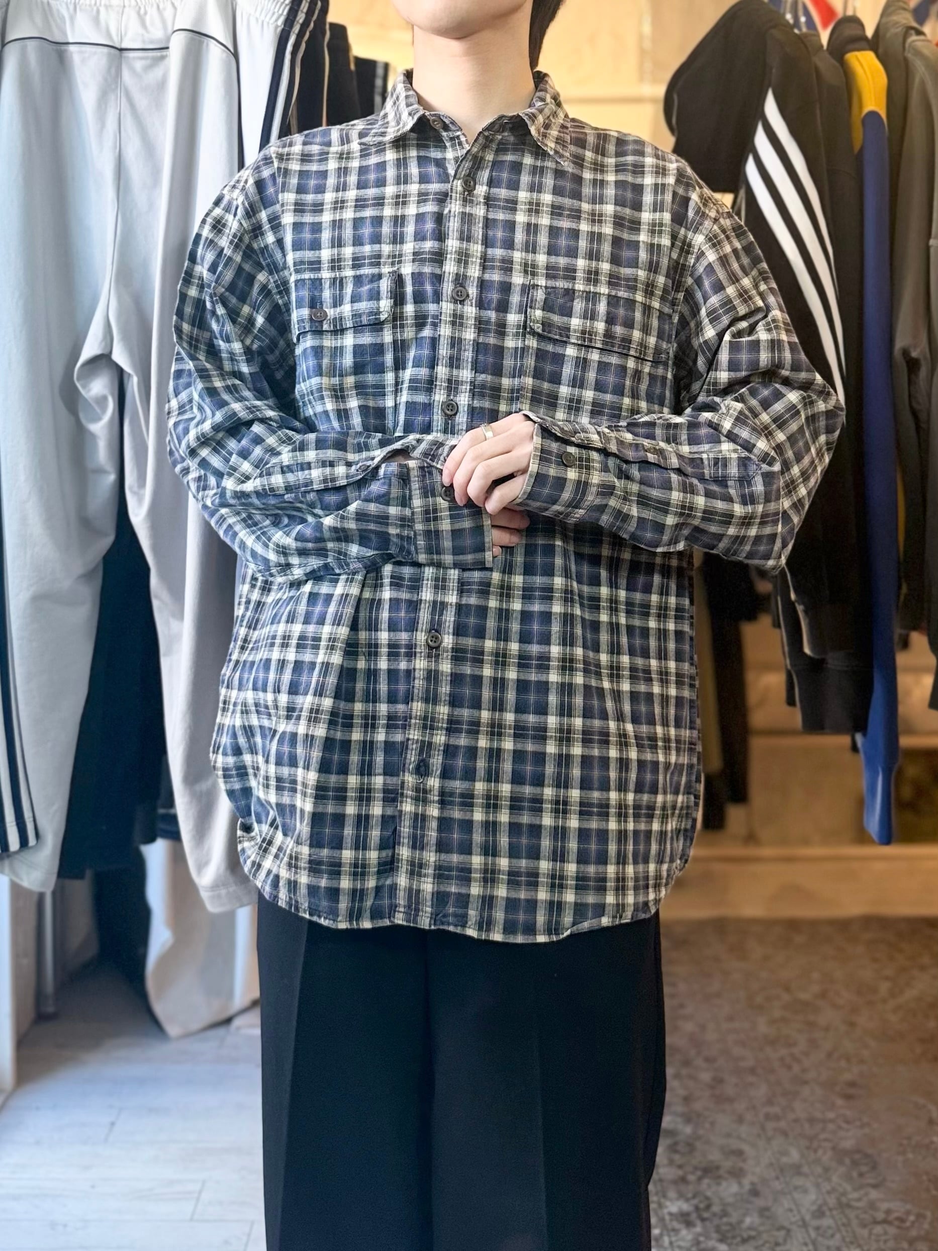 old gap チェックブルゾン 11747391 ポーカーズ 90s 00s 90s OLD GAP Cotton check Shirt | mesen