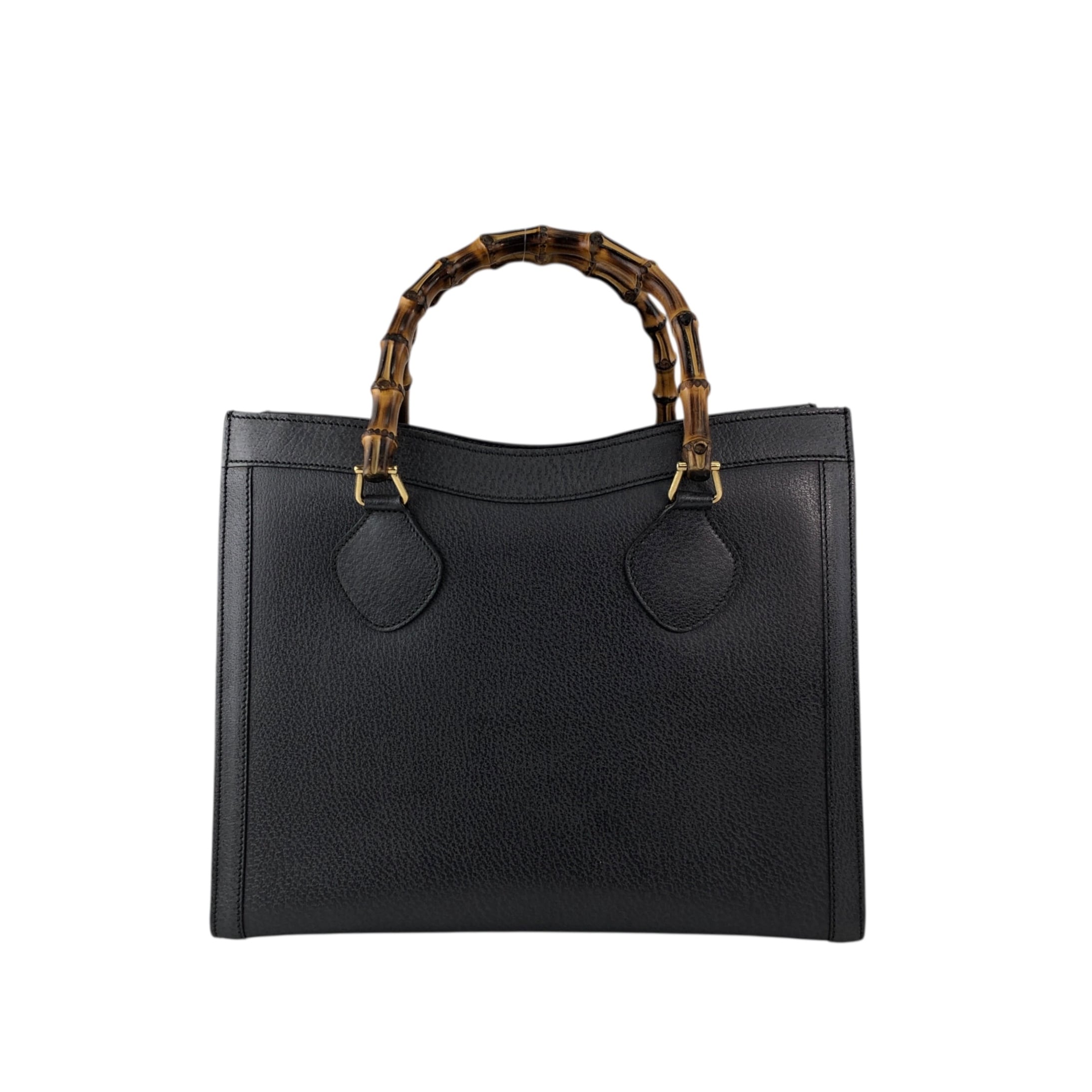 GUCCI グッチ バンブー ハンドバッグ ブラック レザー vintage