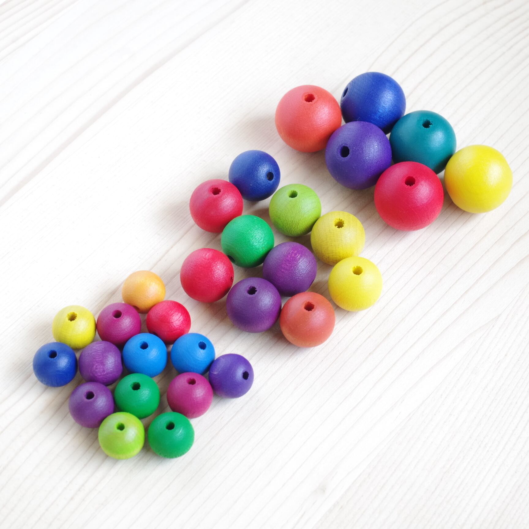 べリデザイン 木のビーズ ミックス20mm | 木のおもちゃ専門店 おもちゃ