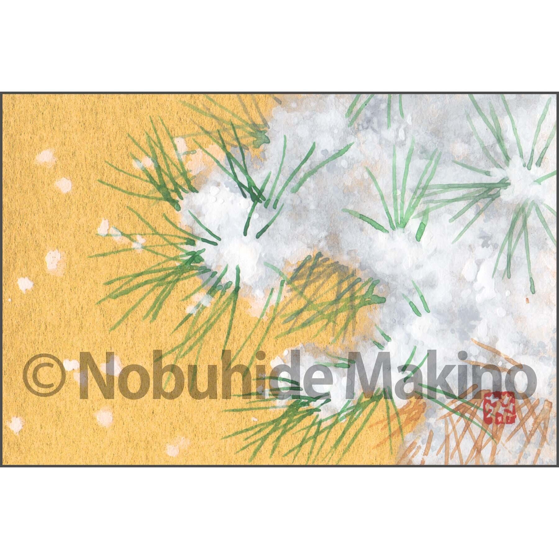 クレマチス（日本画）Clematis | 牧野伸英の日本画ショップ -Nobuhide
