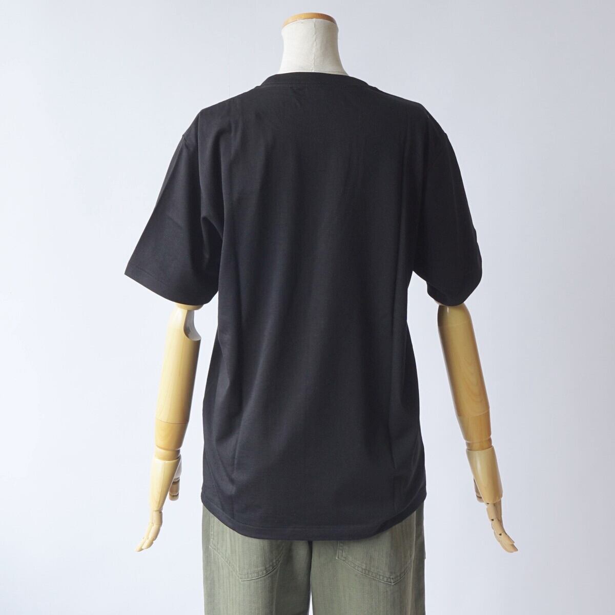 BATONER ロイヤルオーガニックコットンT 黒 2 BATONER/バトナー・ROYAL ORGANIC COTTON T-SHIRT | a flat shop
