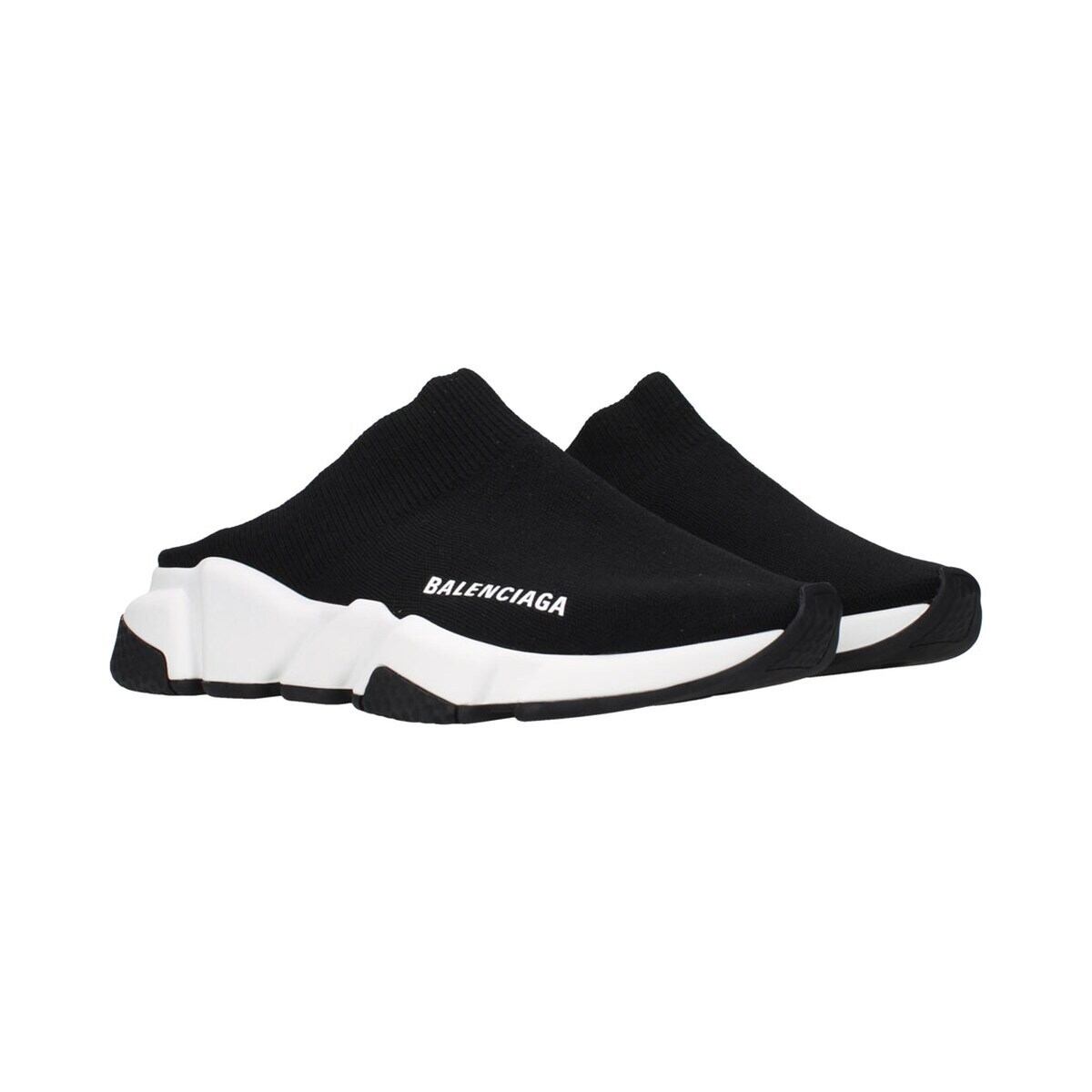 BALENCIAGA バレンシアガ レディース スライドサンダル ファブリック ブラック