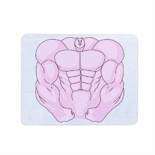 むきむきくまさん・ソフトマウスパッド　スクエア