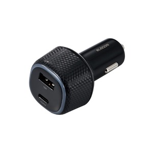 【人気】エレコム シガーソケット USB PD対応 45W 2ポート USB-C USB-A 12V 24V 対応  ブラック EC-DC10BK