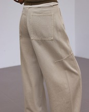 Side darted wide leg pants L0176