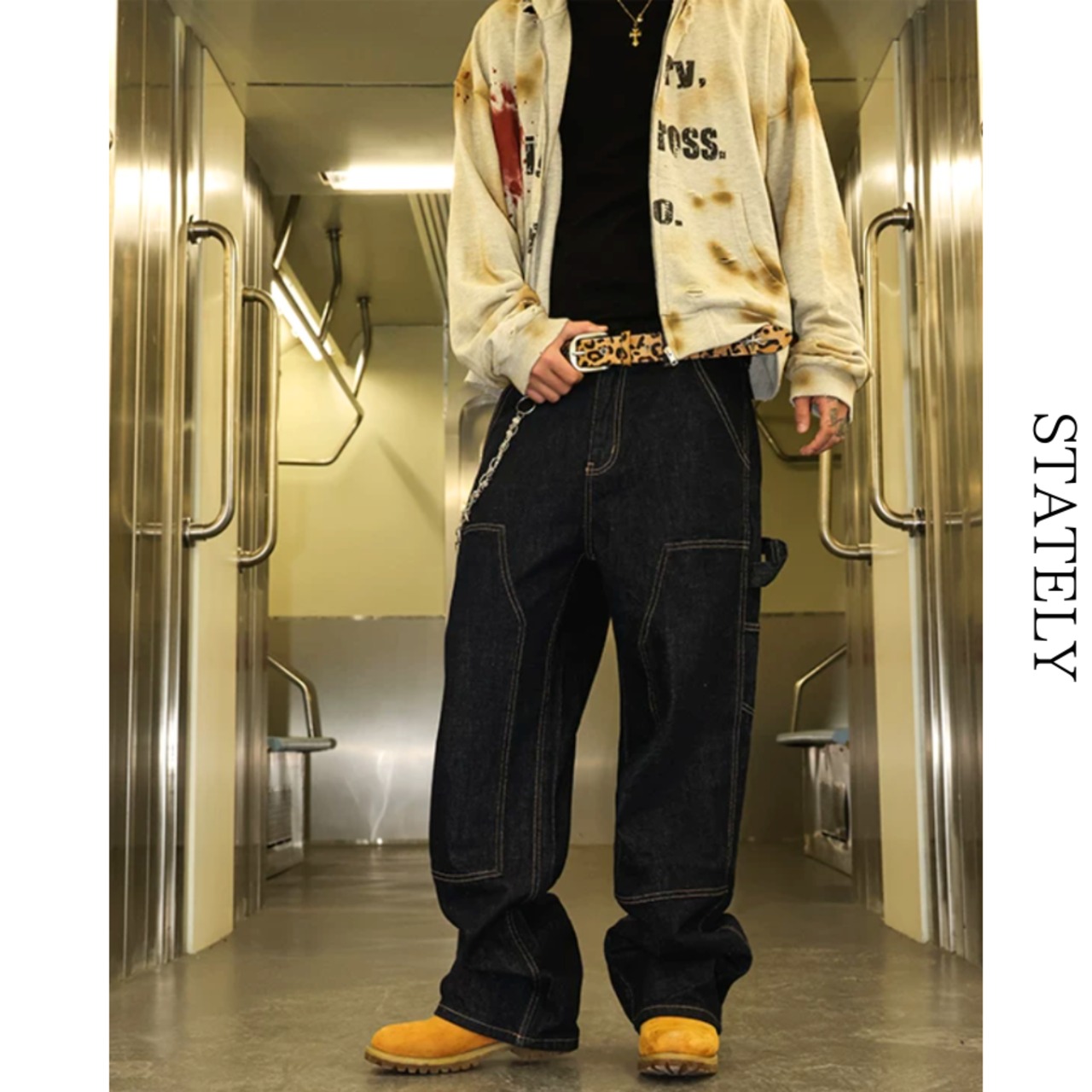 Utility Pocket ワイドカーゴデニム_B121・画像9