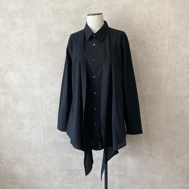 Asymmetry Long shirt / Black【AS SUPER SONIC】