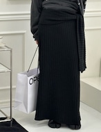 【新作5%OFF・3日間】Waist-Shawl knit Skirt_2colors