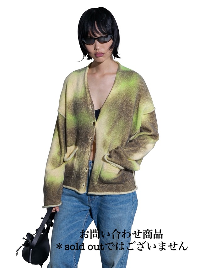 PERVERZE パーバーズ / Spray Drawing Knit / カーディガン ¥39,600