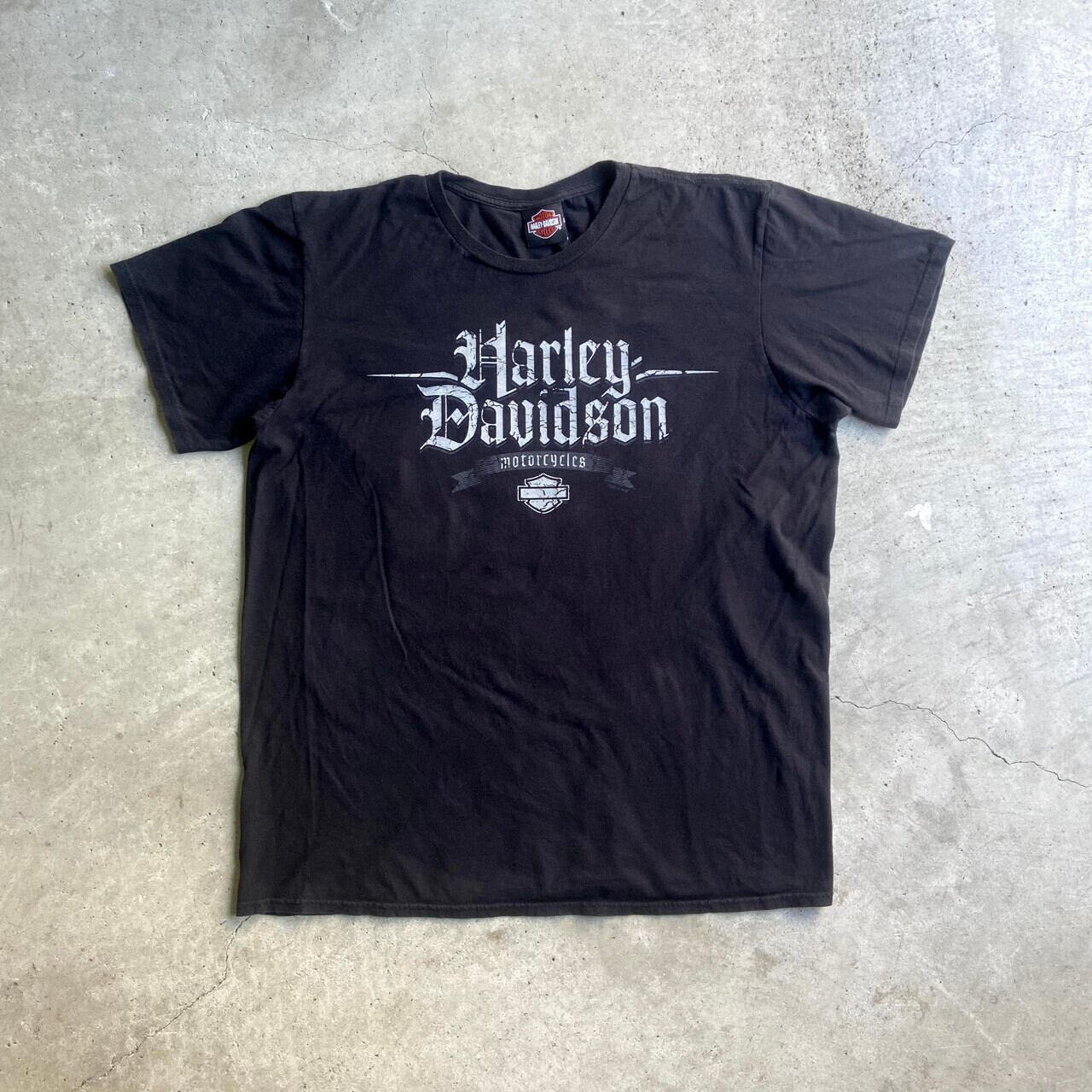 Harley-Davidson ハーレーダビッドソン Tシャツ メンズL相当 古着 ロゴプリント バイク モーターサイクルTシャツ バックプリント  ブラック 黒色【Ｔシャツ】【AL20】【SA2107】 | cave 古着屋【公式】古着通販サイト