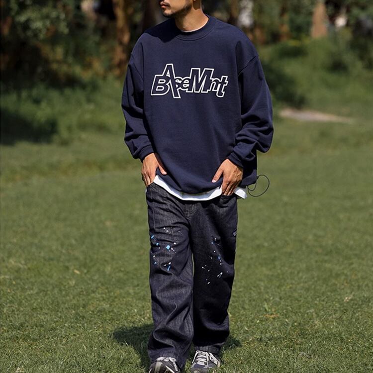 ★LETTER PRINT PULLOVER TOP　　　A0735