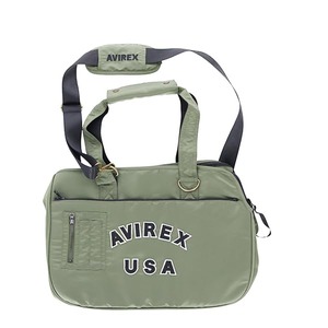 【在庫処分】トレードワークス AVIREX アヴィレックス MA-1ロゴ キャリートート (カーキ)