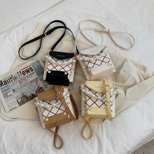 ミニバッグ バッグ ショルダーバッグ 斜め掛け ショルダー スマホポシェット お財布ポシェット レディース 斜めがけ かわいい ポシェット 斜めがけバッグ パールhin-1209