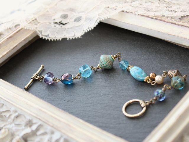 【 Kさまのご予約品 】 オリエンタルブルー　海の色を集めた ブレスレット
