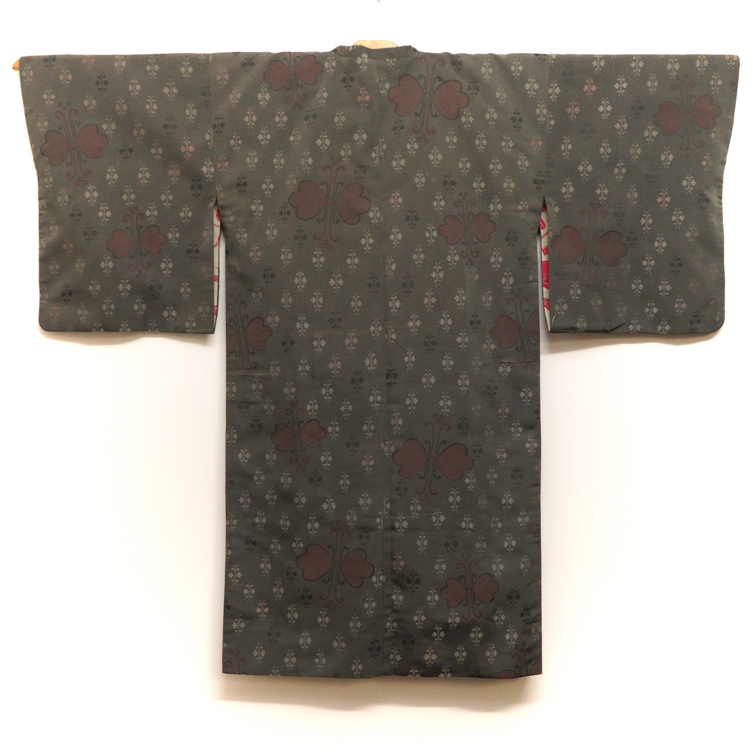 1668 道行 面白柄裏地 楽器勢揃い 音楽 正絹 昭和レトロ ヴィンテージ